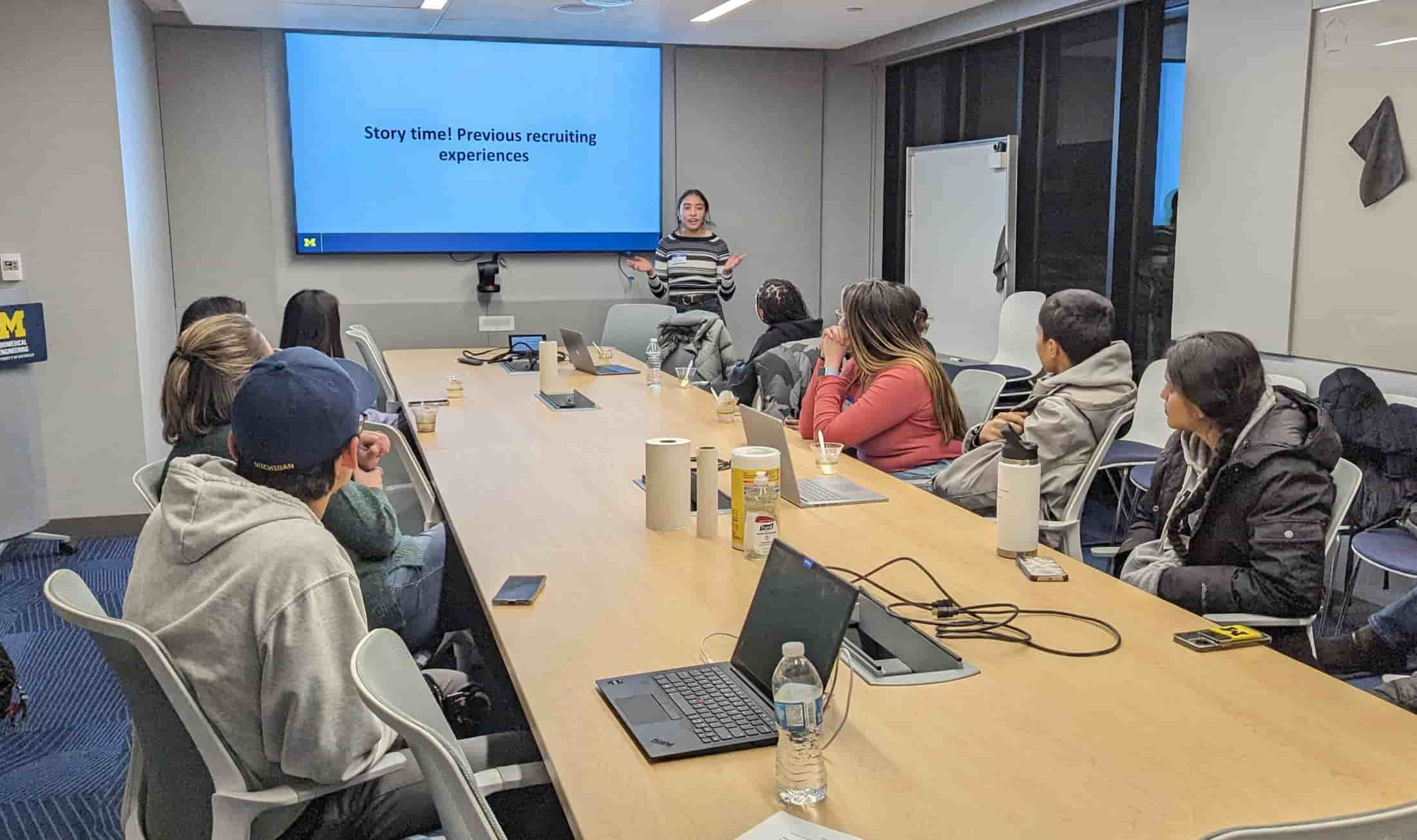 NEST social group listens to presentation